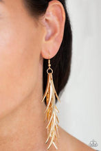 Load image into Gallery viewer, Tasseled Talons - Gold Earrings
