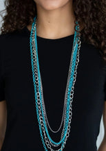 Cargar imagen en el visor de la galería, Industrial Vibrance - Blue Necklace