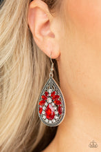 Cargar imagen en el visor de la galería, Candlelight Sparkle - Red Earrings