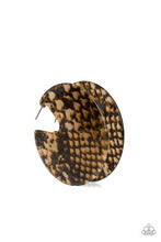 Load image into Gallery viewer, Hit Or HISS - Multi Tortoise Shell Acrylic Hoop 2 3/4" Earrings
