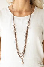 Cargar imagen en el visor de la galería, Mechanical Mayhem - Copper Lanyard Necklace