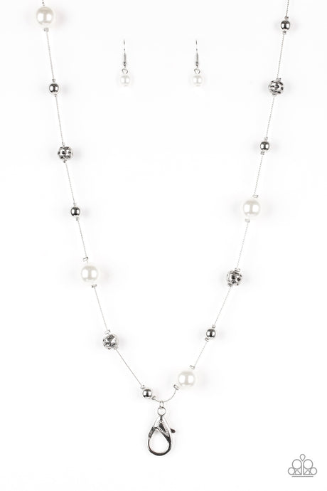 Eloquently Eloquent - White Lanyard Necklace