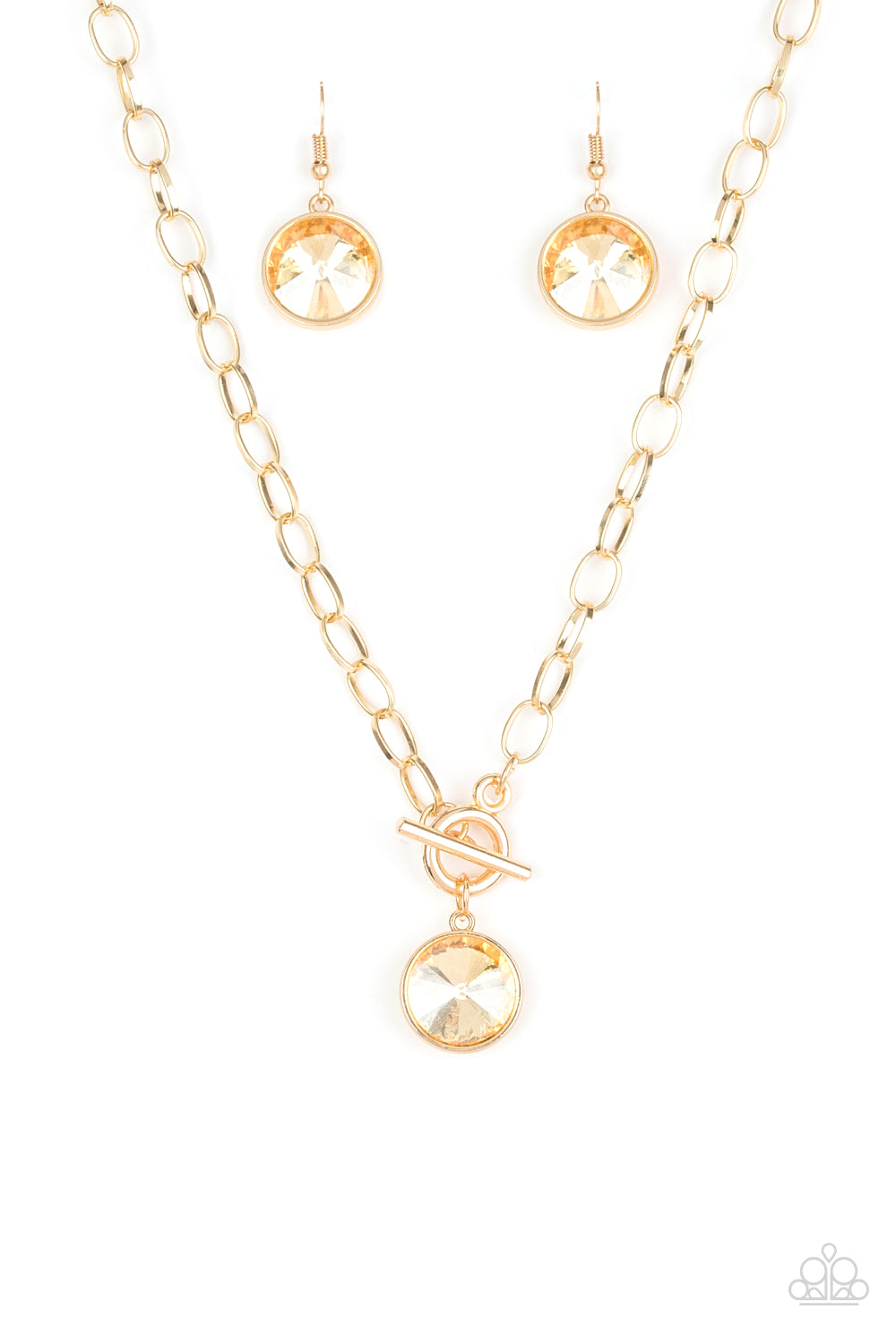 She Sparkles On - Gold Necklace