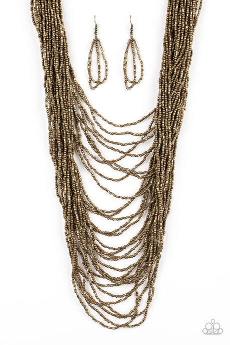 Dauntless Dazzle - Brass Necklace