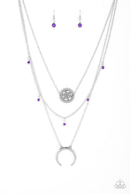 Cargar imagen en el visor de la galería, Lunar Lotus - Purple Necklace