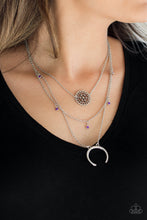 Cargar imagen en el visor de la galería, Lunar Lotus - Purple Necklace