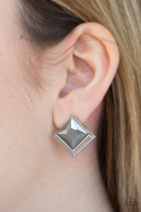 Stellar Square - Silver Post Earrings