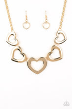 Load image into Gallery viewer, Hearty Hearts - Gold Necklace