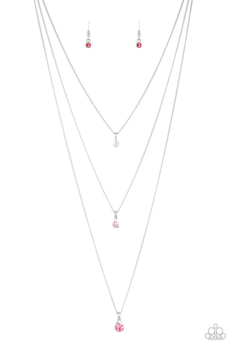 Crystal Chic - Pink Necklace