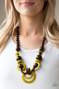 Boardwalk Party - Yellow Necklace