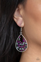 Load image into Gallery viewer, Cash or Crystal? - Purple Earrings