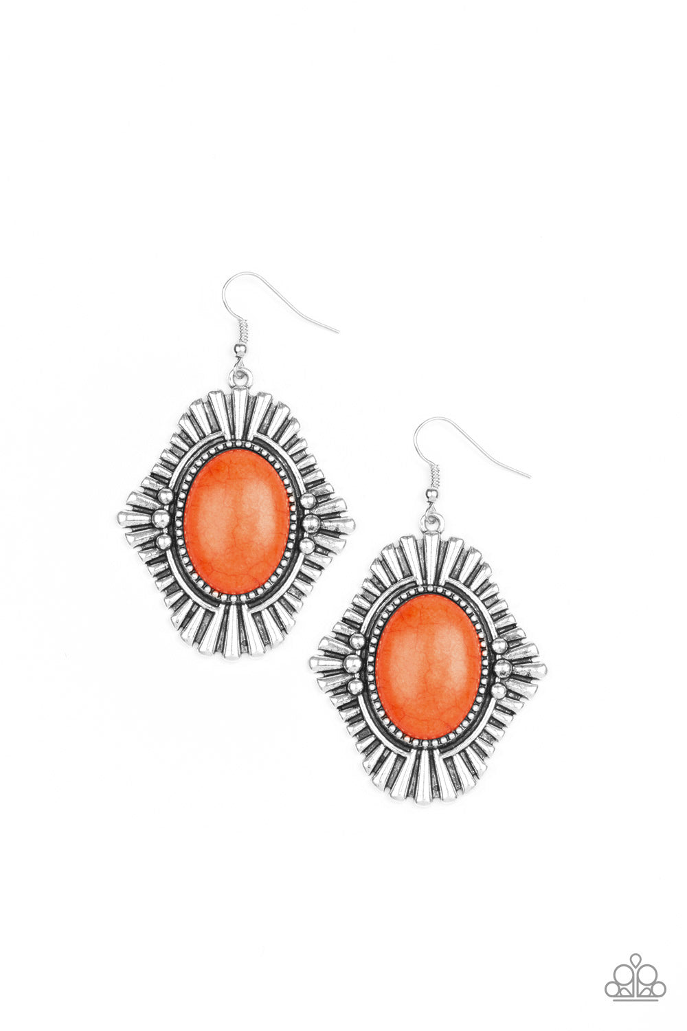 Easy As PIONEER - Orange Earrings