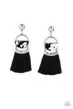 Cargar imagen en el visor de la galería, Tassel Trot - Black Post Earrings
