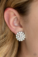 Load image into Gallery viewer, Glammed Out - White Clip-On Earrings