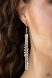 Red Carpet Bombshell - White Earrings