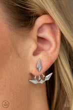 Load image into Gallery viewer, Metal Origami - Silver Post Earrings