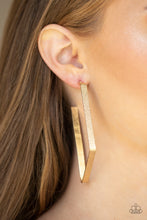 Load image into Gallery viewer, Way Over The Edge - Gold Earrings