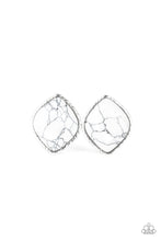 Load image into Gallery viewer, Marble Marvel - White Earrings