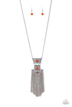 Cargar imagen en el visor de la galería, Totem Tassel - Orange Necklace