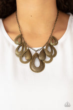 Cargar imagen en el visor de la galería, Teardrop Tempest - Brass Necklace