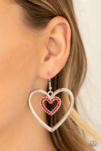 Load image into Gallery viewer, Heart Candy Couture - Red Earrings