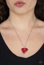 Load image into Gallery viewer, Heart Flutter - Red Necklace