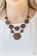 Cargar imagen en el visor de la galería, Metallic Patchwork - Copper Necklace