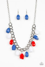 Cargar imagen en el visor de la galería, Take The COLOR Wheel! - Multi - Red, White &amp; Blue - Necklace