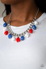 Cargar imagen en el visor de la galería, Take The COLOR Wheel! - Multi - Red, White &amp; Blue - Necklace