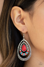Load image into Gallery viewer, Terra Teardrops - Red Earrings