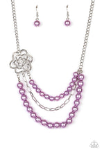 Cargar imagen en el visor de la galería, Fabulously Floral - Purple Necklace