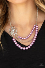 Cargar imagen en el visor de la galería, Fabulously Floral - Purple Necklace