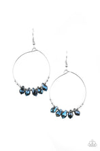 Cargar imagen en el visor de la galería, Holographic Hoops - Blue Hoop Earrings
