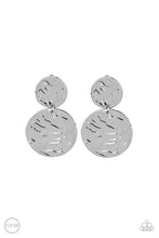 Cargar imagen en el visor de la galería, Relic Ripple - Silver Clip-On Earrings