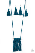 Load image into Gallery viewer, Between You and MACRAME - Blue Necklace