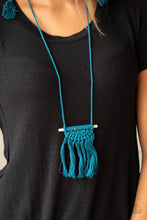 Load image into Gallery viewer, Between You and MACRAME - Blue Necklace