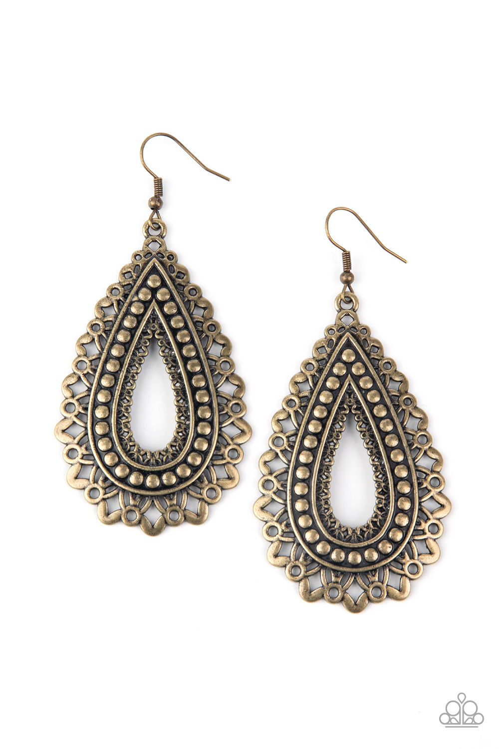 Texture Garden - Brass Earrings