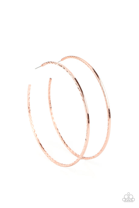 Diamondback Diva - Copper Hoop Earrings