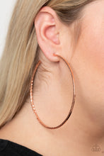 Load image into Gallery viewer, Diamondback Diva - Copper Hoop Earrings