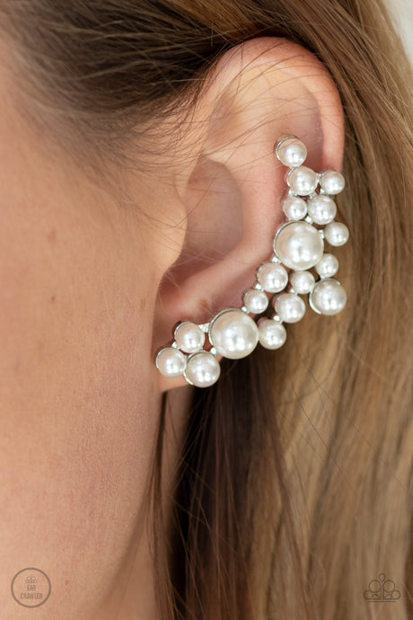 Metro Makeover - White Clip-On Earrings