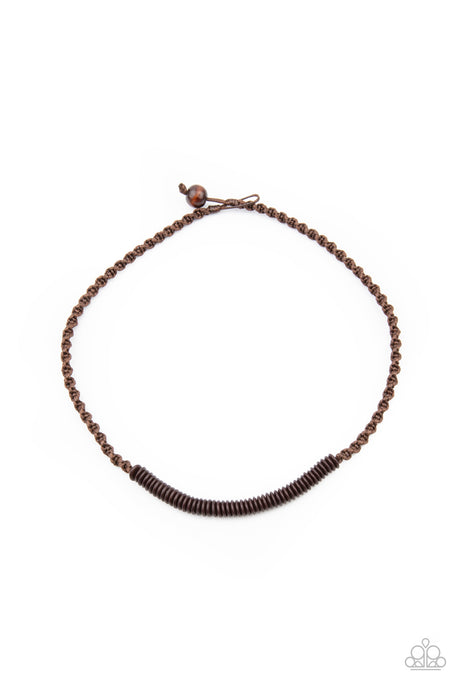 Plainly Primal - Brown Necklace