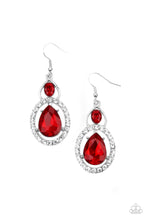 Load image into Gallery viewer, Double The Drama - Red Earrings