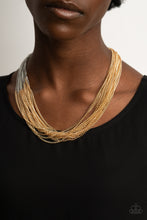Cargar imagen en el visor de la galería, Metallic Merger - Gold Necklace