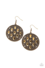 Cargar imagen en el visor de la galería, Medallion Stallion - Brass Earrings