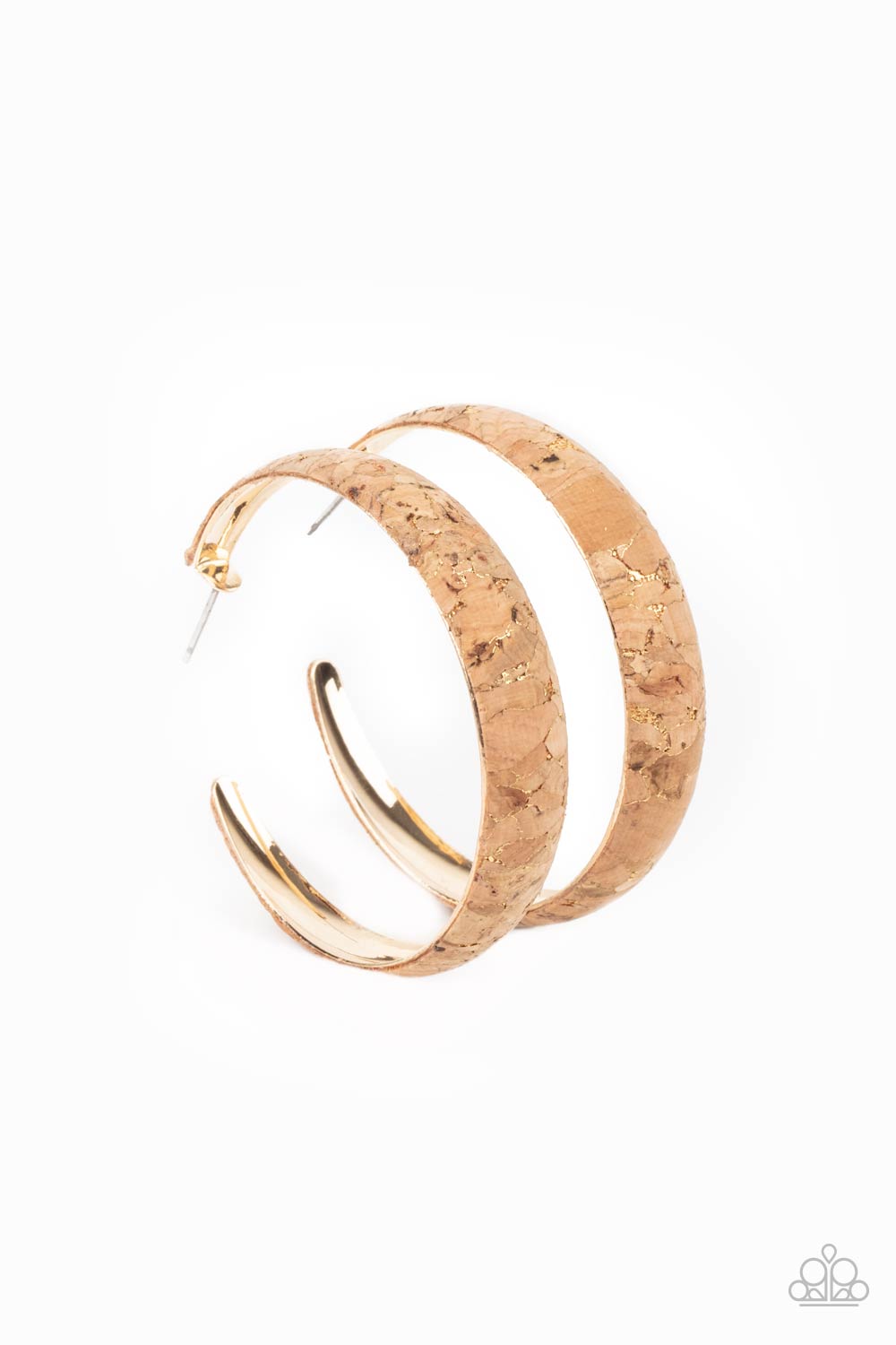 A CORK In The Road - Gold Earrings