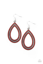 Load image into Gallery viewer, Tear Tracks - Red Earrings