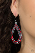 Load image into Gallery viewer, Tear Tracks - Red Earrings