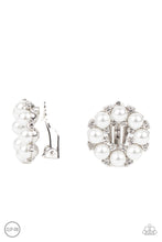 Load image into Gallery viewer, Roundabout Ritz - White Clip-On Earrings