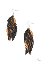 Load image into Gallery viewer, WINGING Off The Hook - Black Earrings