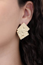 Load image into Gallery viewer, Square With Style - Gold Post Earrings